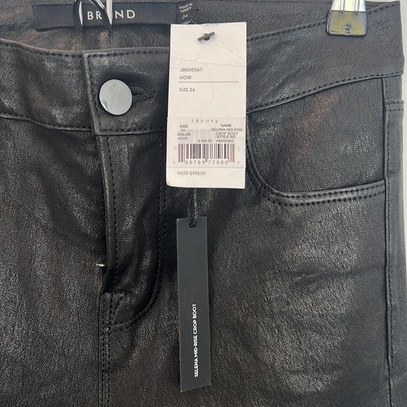 NWT J Brand Leather Selena Mid Rise Crop Boot Pant - Picture 9 of 13